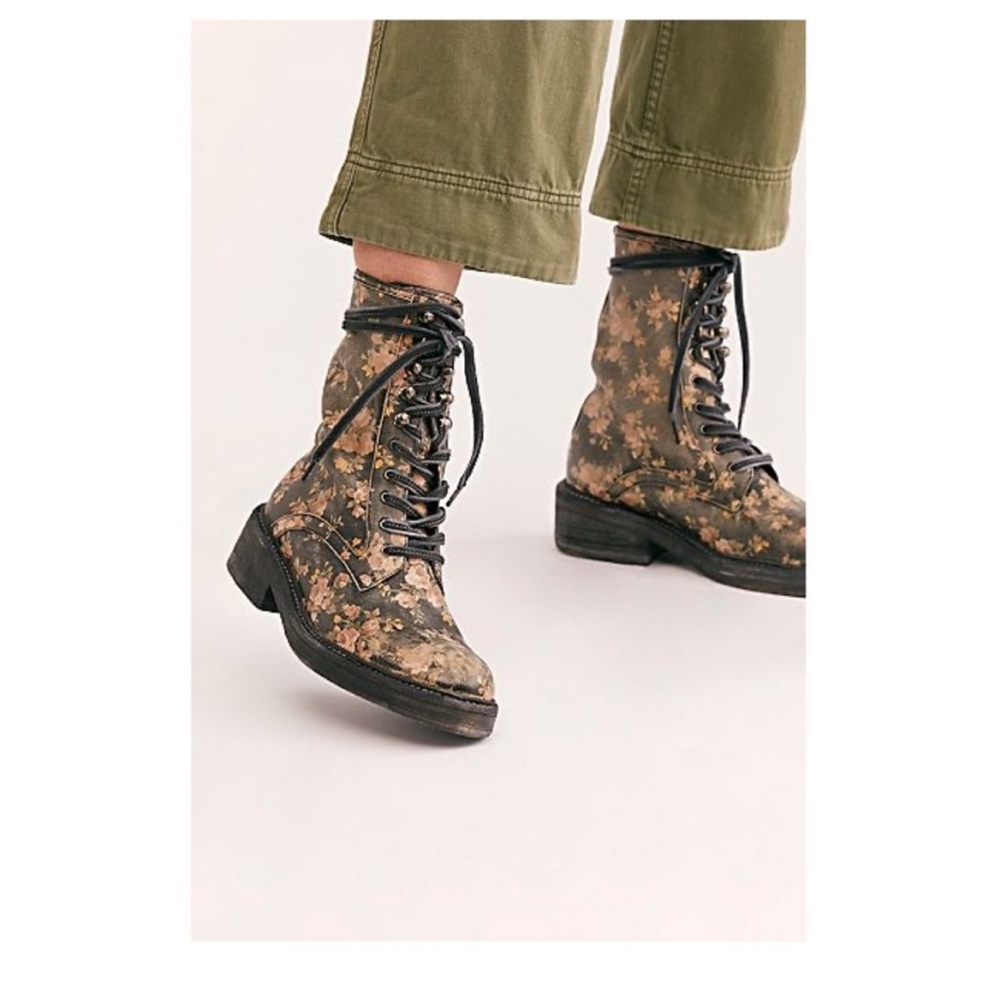 Free People | Santa Fe Floral Combat Boot